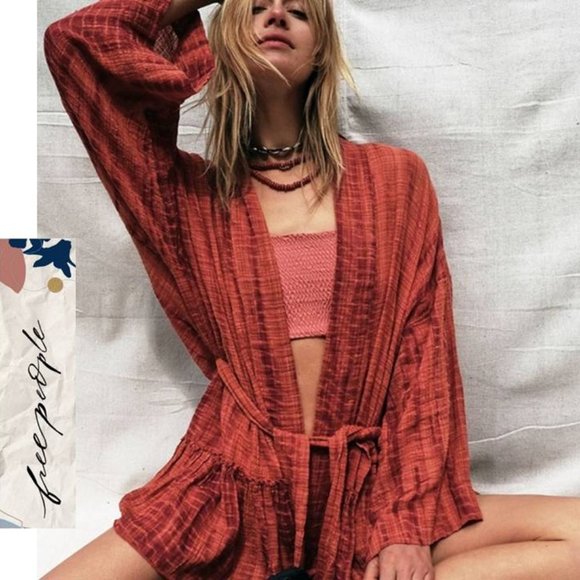 Free People Other - Free People Sasha Tie Dye Kimono in Pink Combo